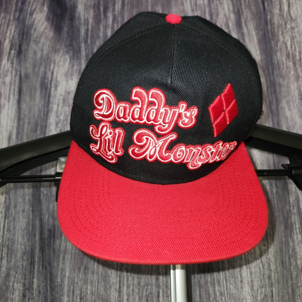 Daddy's Lil Monster Two-Tone Black and Red Snapback Hat